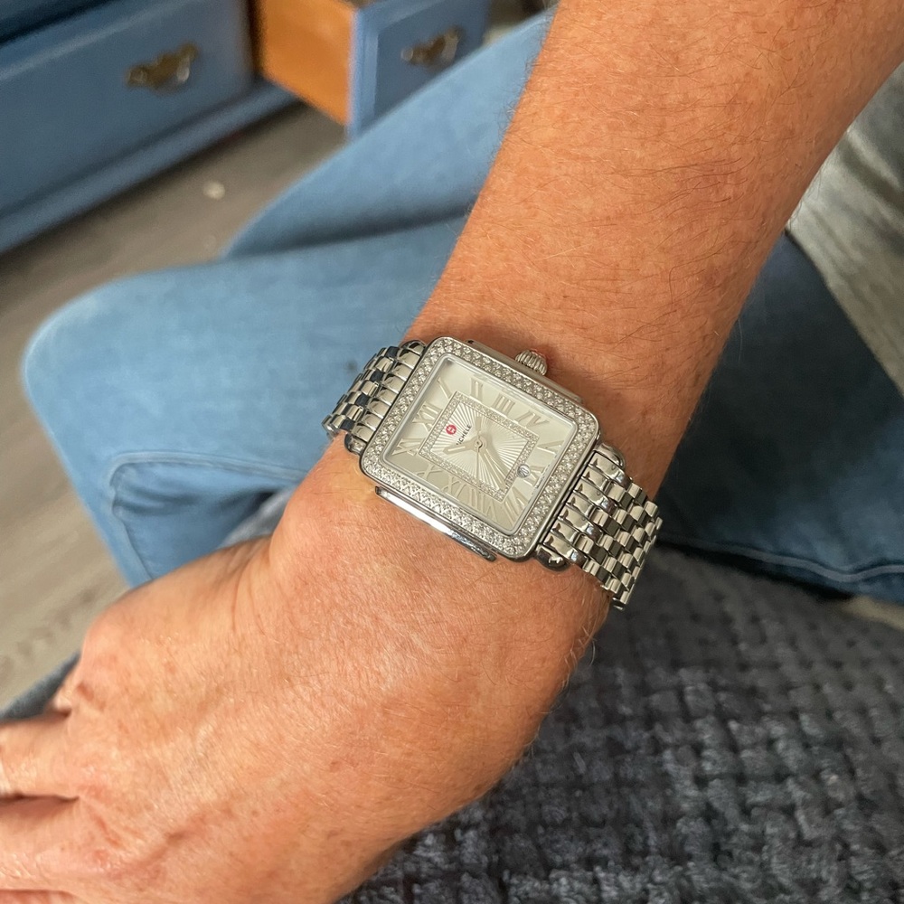 Gorgeous Michele watch - comes with box & extra links